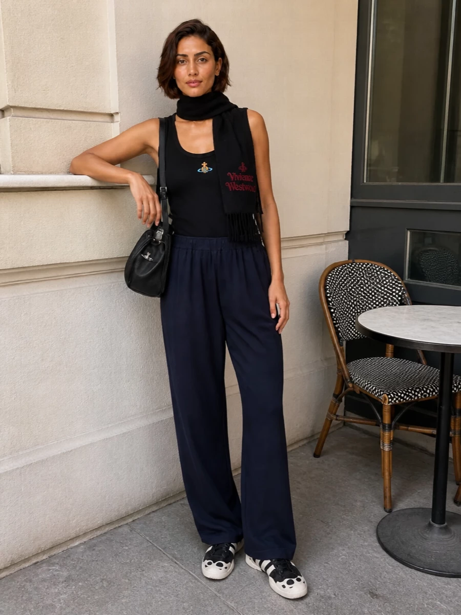 Vivienne westwood tank wide leg trousers y3 sneakers