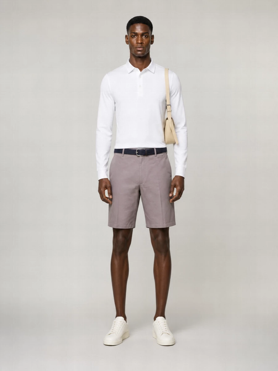Zanone Cotton Long-Sleeve Polo Shirt