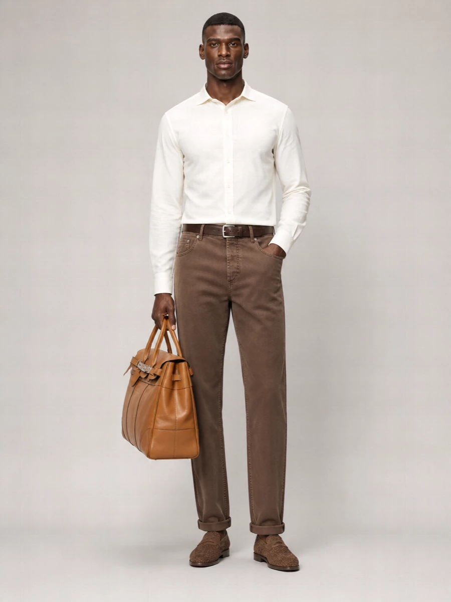 Brunello Cucinelli Cotton Straight-Leg Jeans