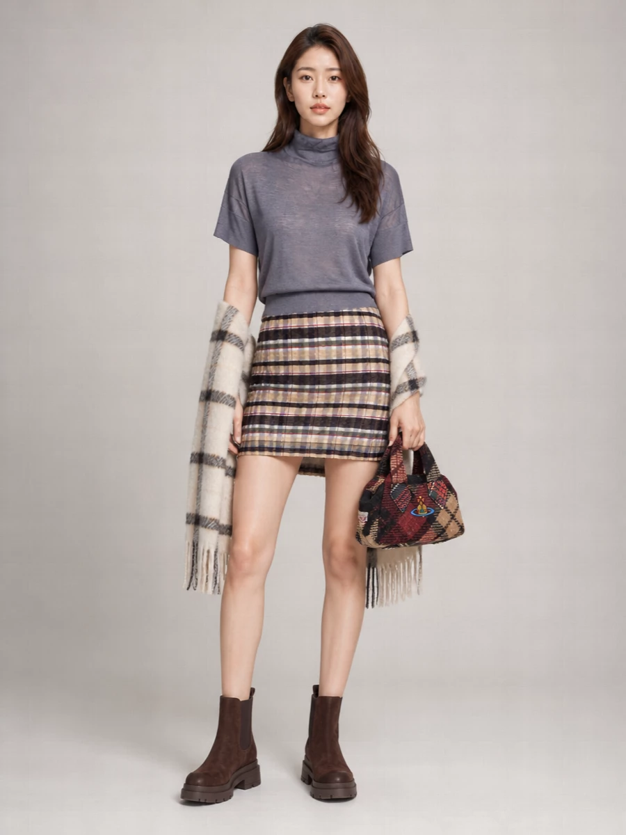 Paloma Wool Pleated Midi Skirt