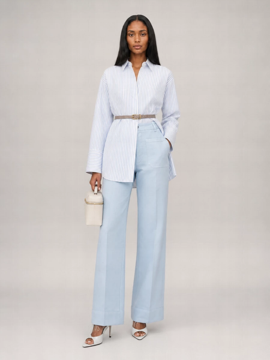 Victoria Beckham Striped Wrap Shirt