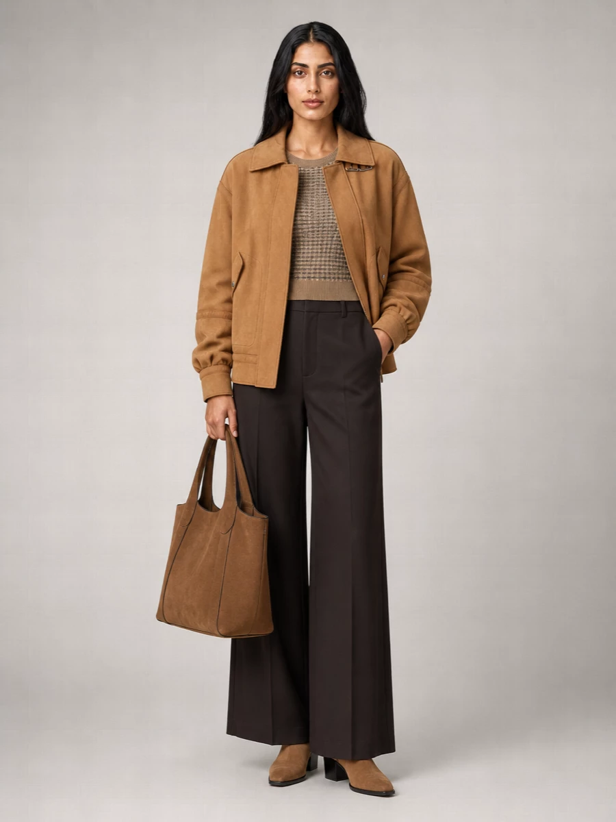 Ermanno Scervino suede aviator bomber jacket