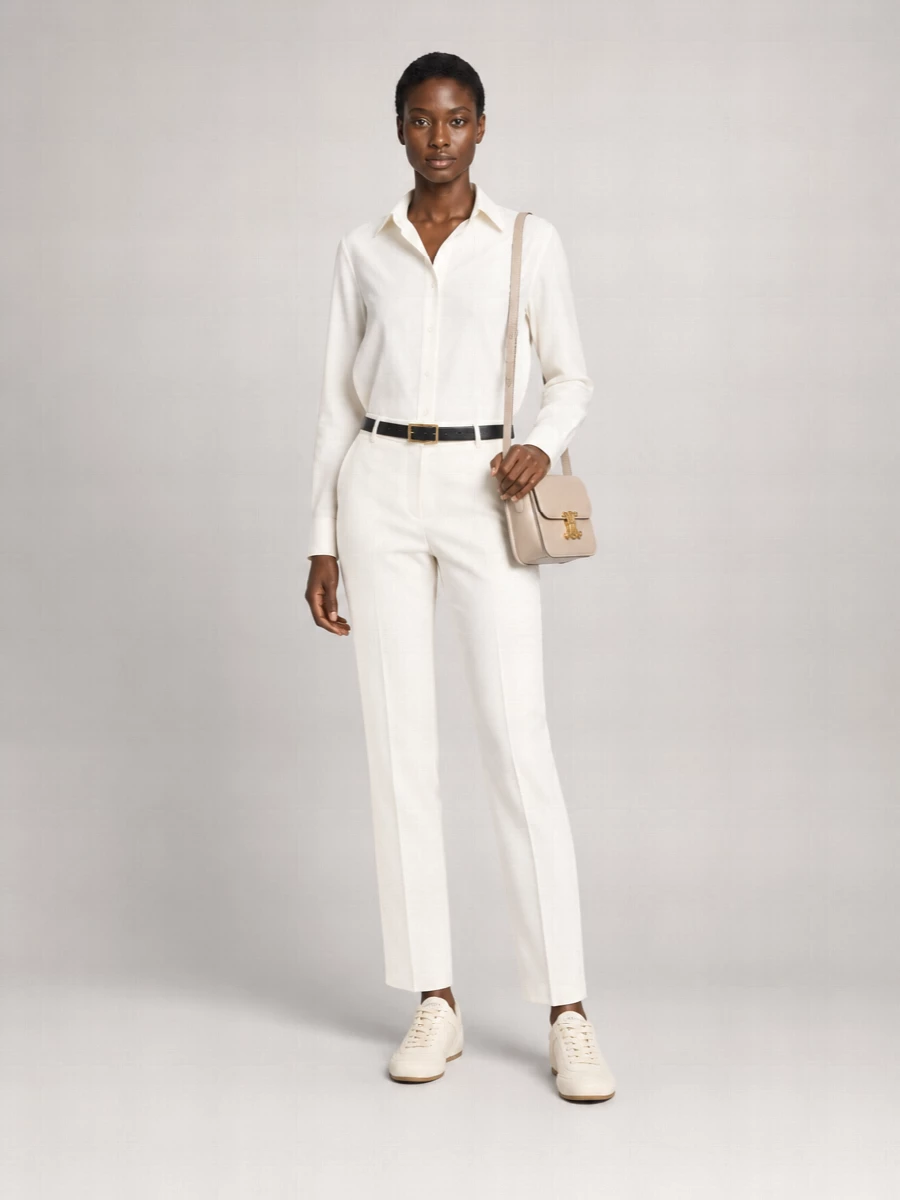 Burberry Canvas Straight Trousers