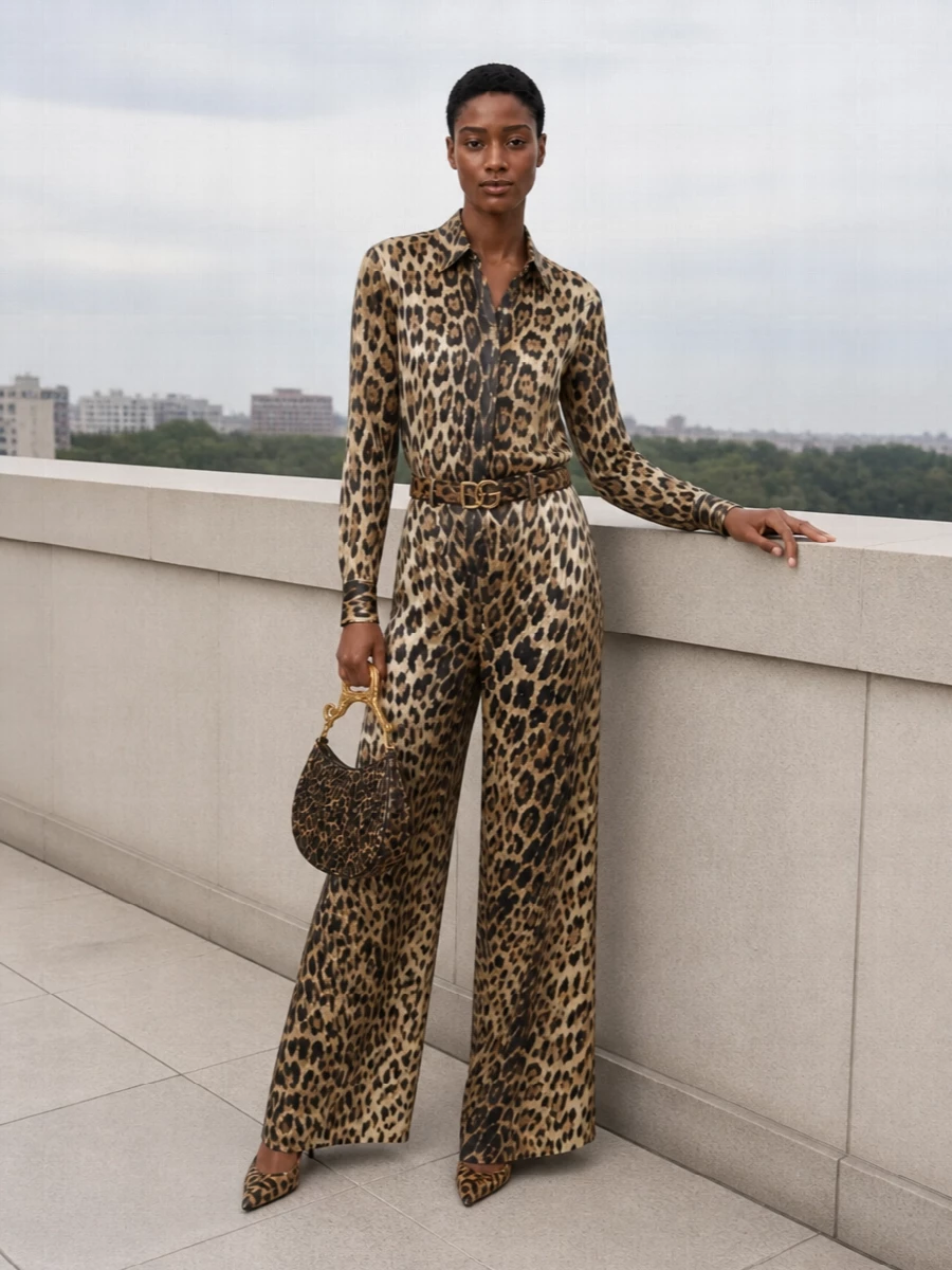 Roberto cavalli leopard set dolce gabbana heels