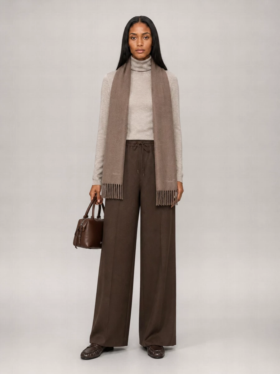 Max Mara Virgin Wool Wide Leg Trousers
