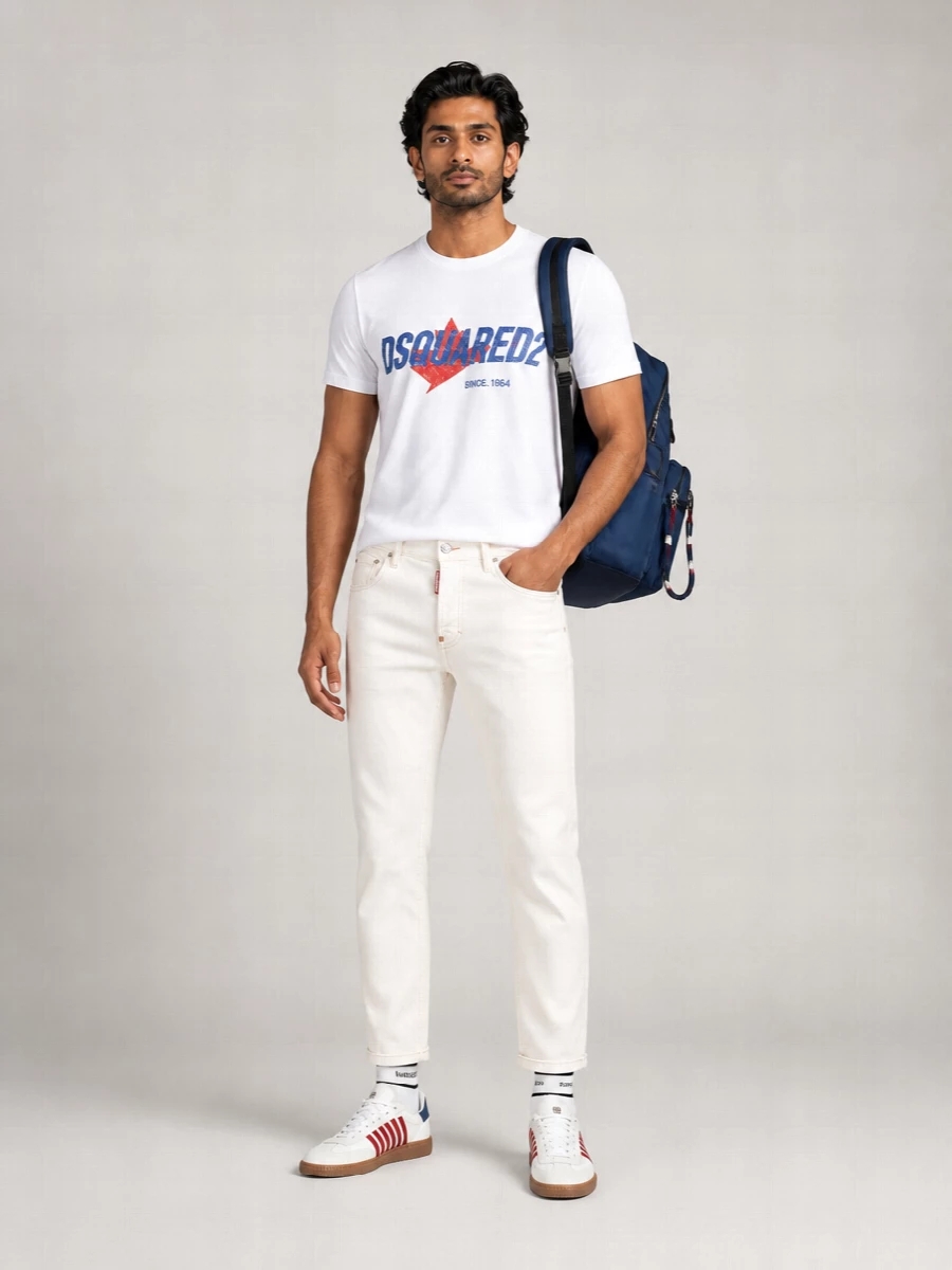 Dsquared2 Cotton Logo Print Short Sleeve T-Shirt