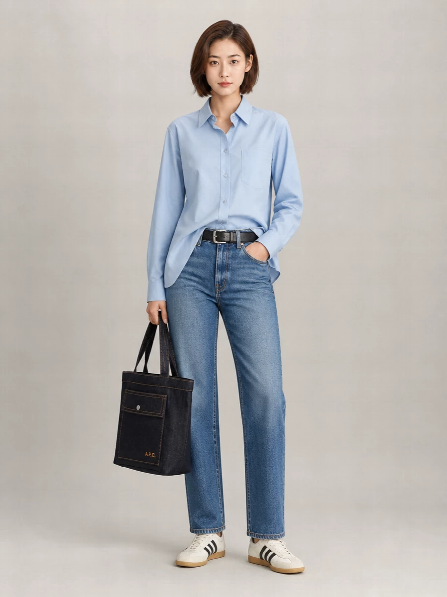 The Frankie Shop Denim Straight-Leg Jeans