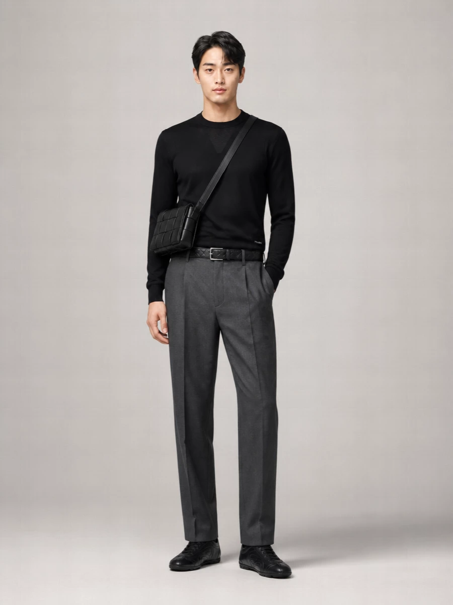 Prada Silk Ribbed Crewneck Sweater