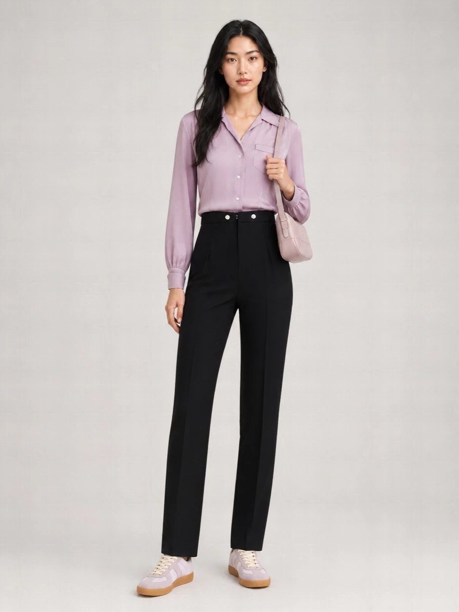 Maison Margiela Silk Long-Sleeve Shirt