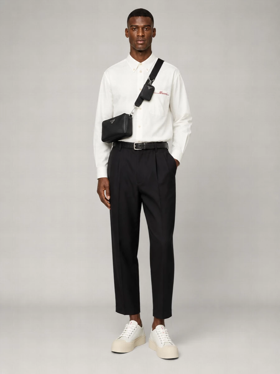 Marni Wool Mid-Rise Cropped Trousers