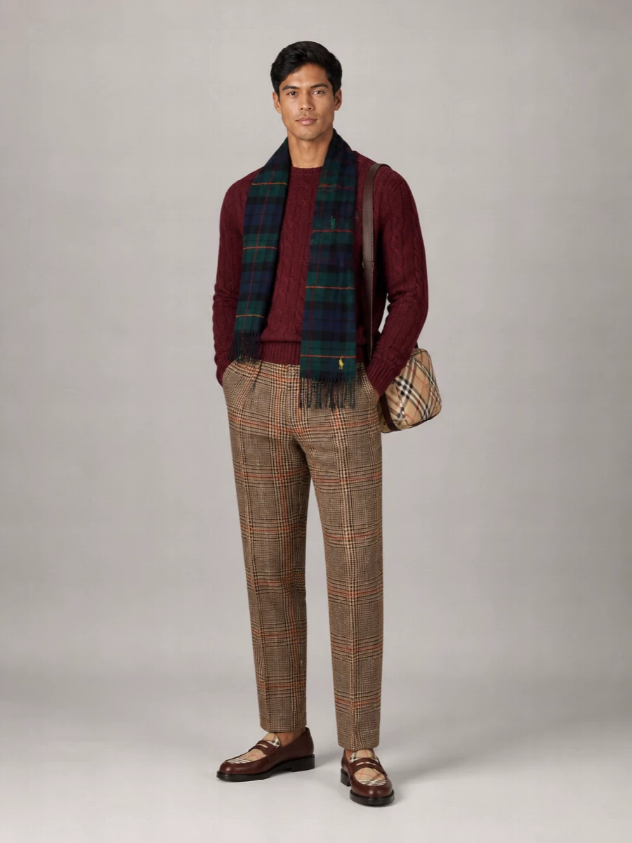 Burberry Checked Crossbody Shoulder Bag