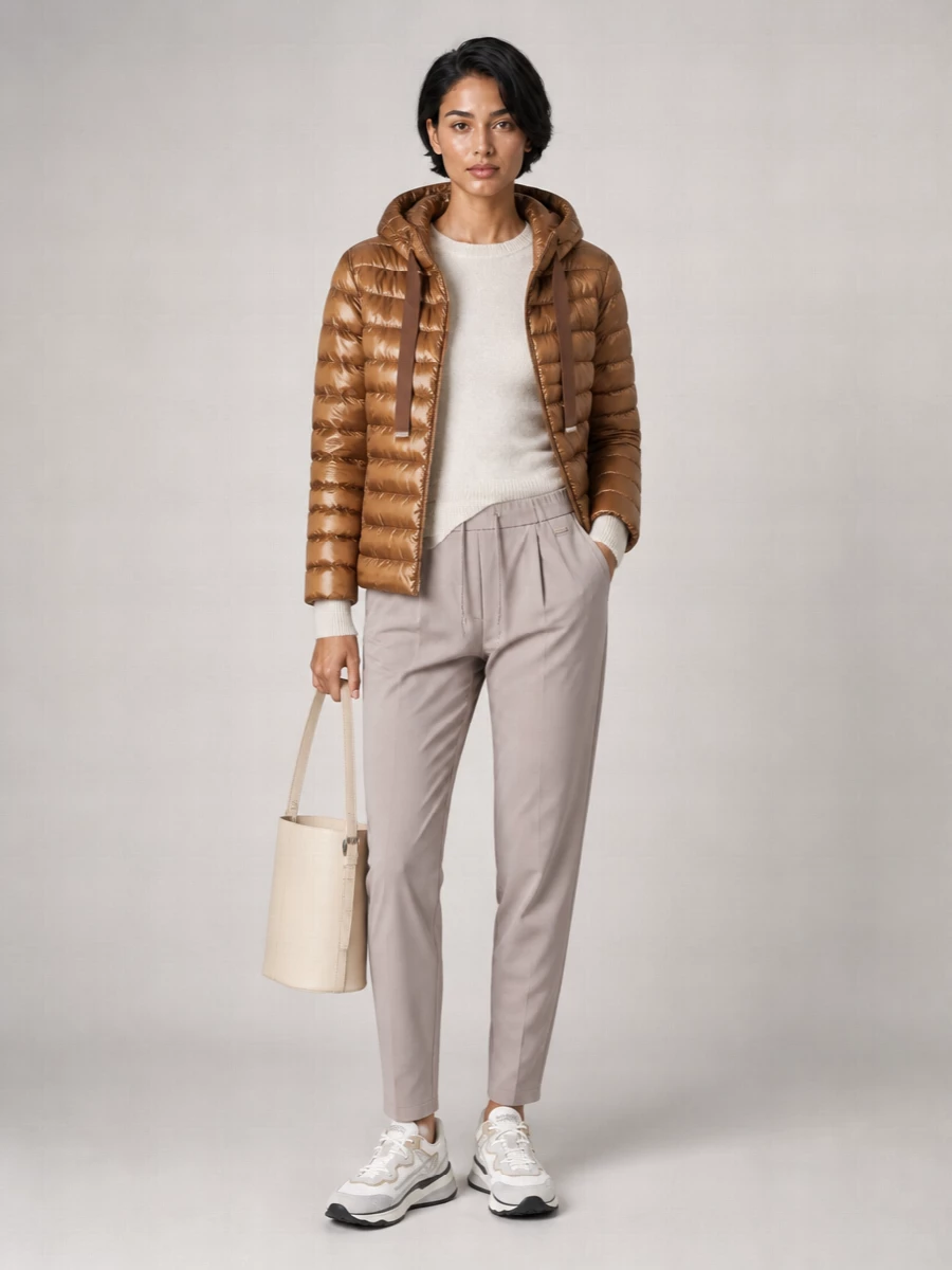 Herno Quilted Hooded Jacket Drawstring Detail