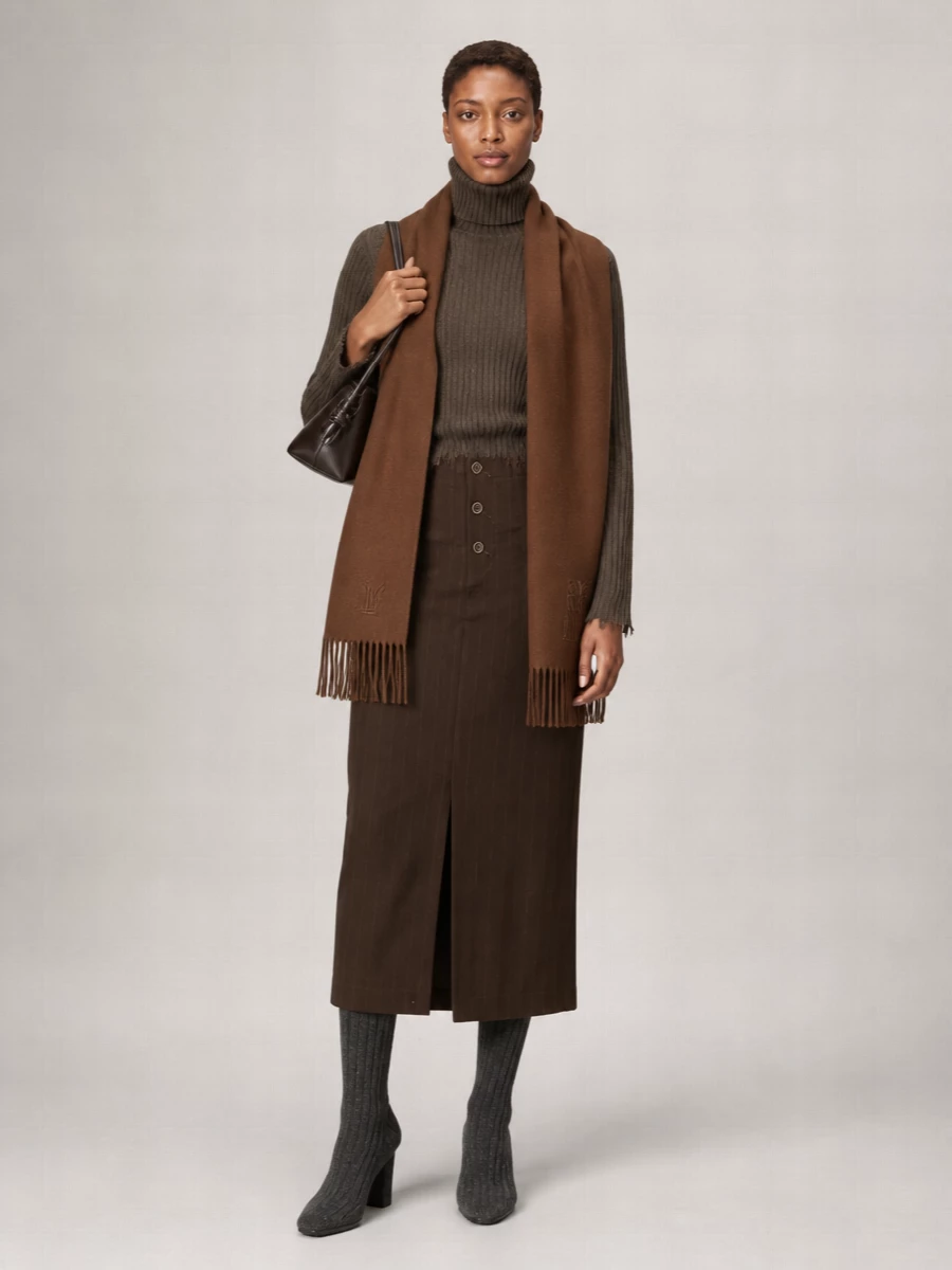 Uma Wang Cashmere Ribbed High Neck Jumper