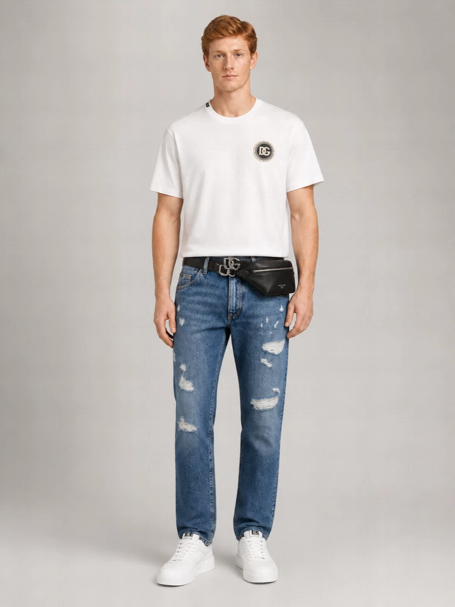 Dolce&Gabbana Distressed Denim Regular-Fit Jeans