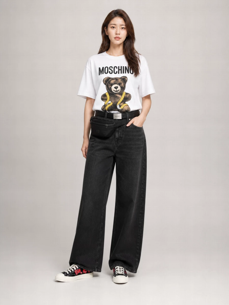 Moschino Printed Cotton T-Shirt