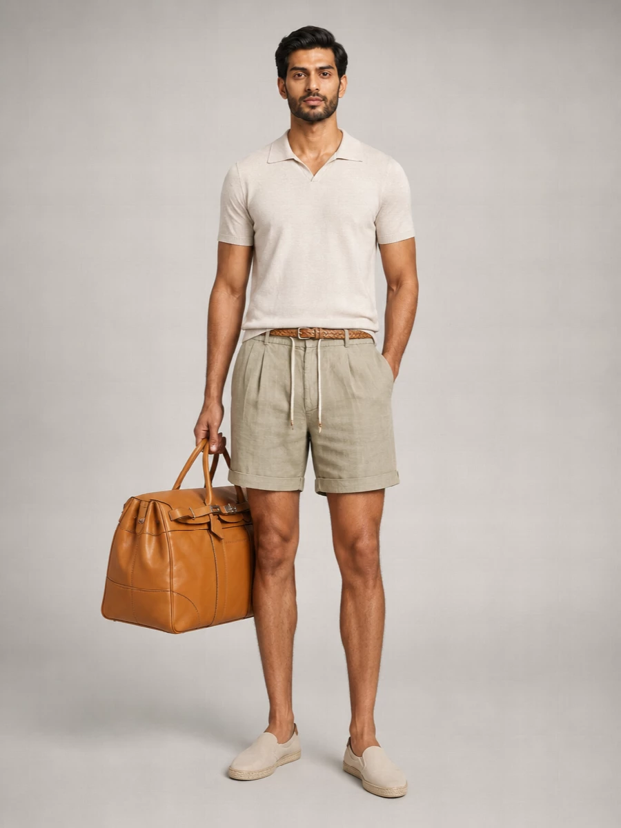 Brunello Cucinelli Linen Chino Shorts