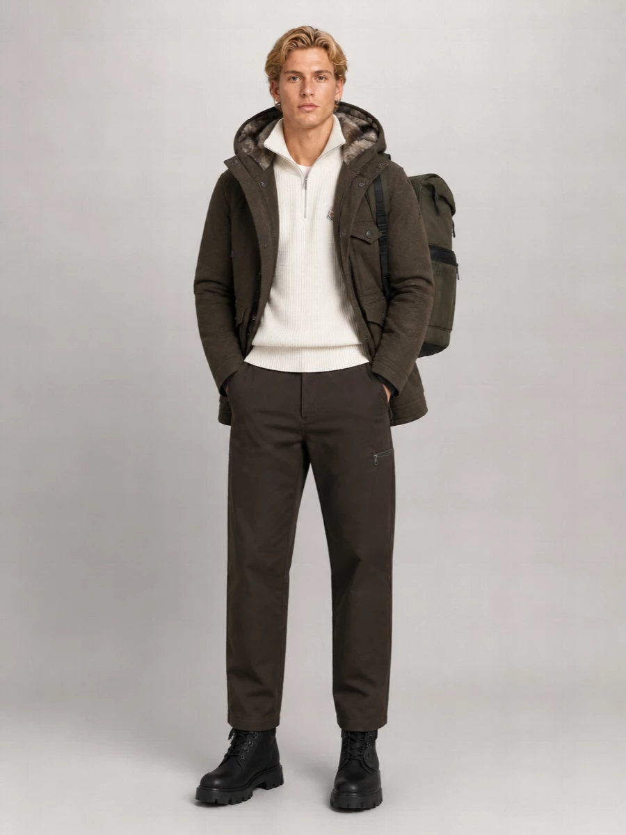Moncler Grenoble Virgin Wool Hooded Jacket