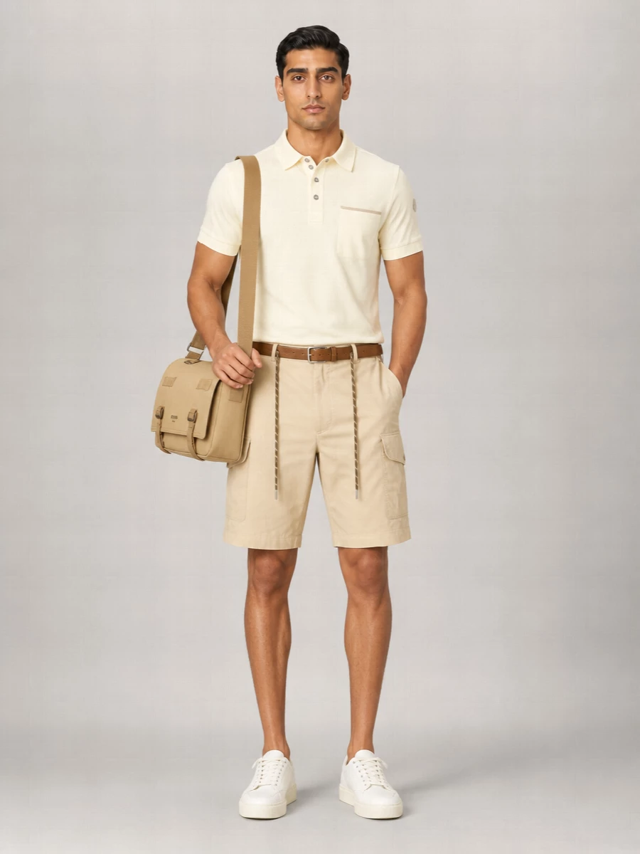 Moncler Stretch Piqué Polo Shirt