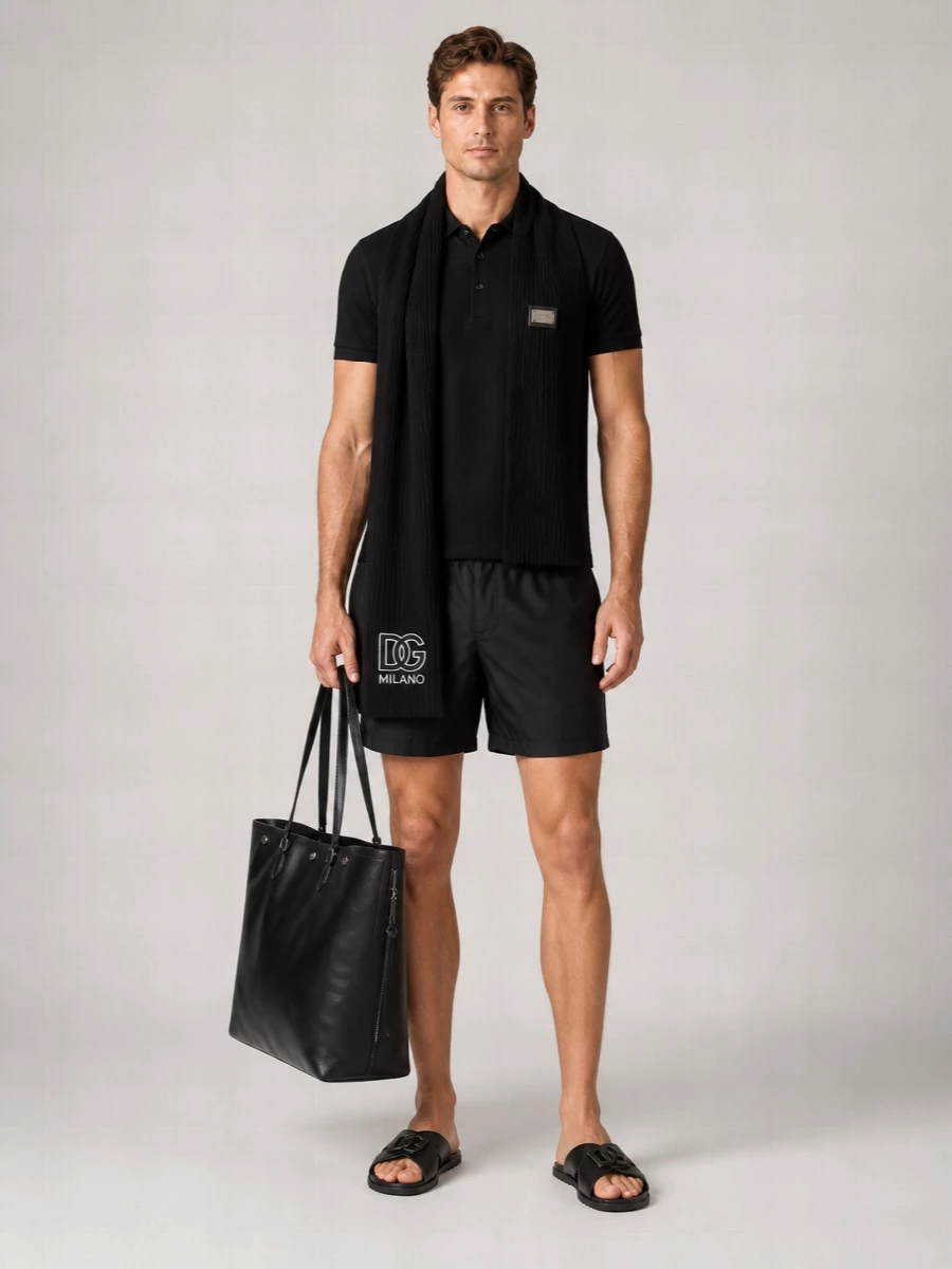 Dolce&Gabbana Logo Plaque Swim Shorts