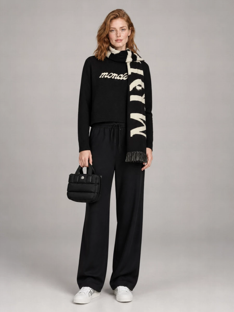 Moncler Wool Cashmere Crew Neck Jumper