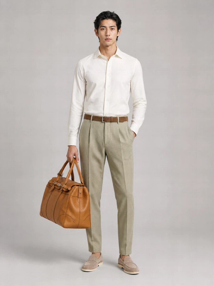 Brunello Cucinelli Linen Tapered-Leg Trousers