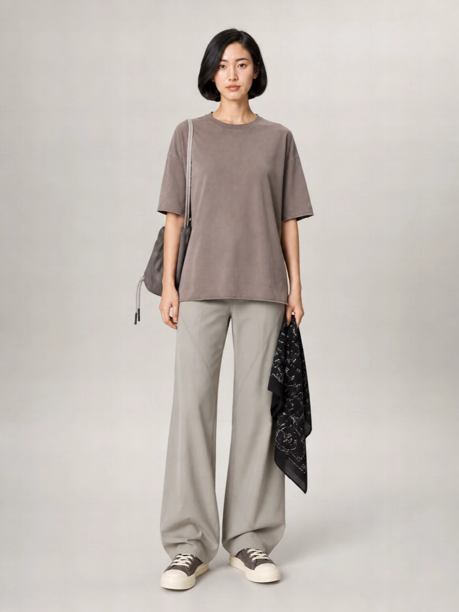 Rick Owens Silk Wide-Leg Panelled Trousers