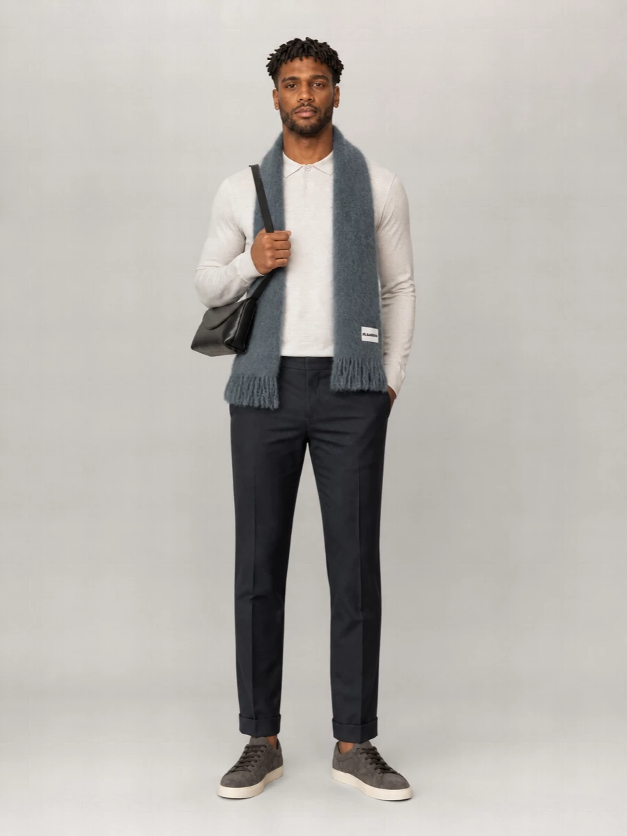 John Smedley Long Sleeve Polo Shirt
