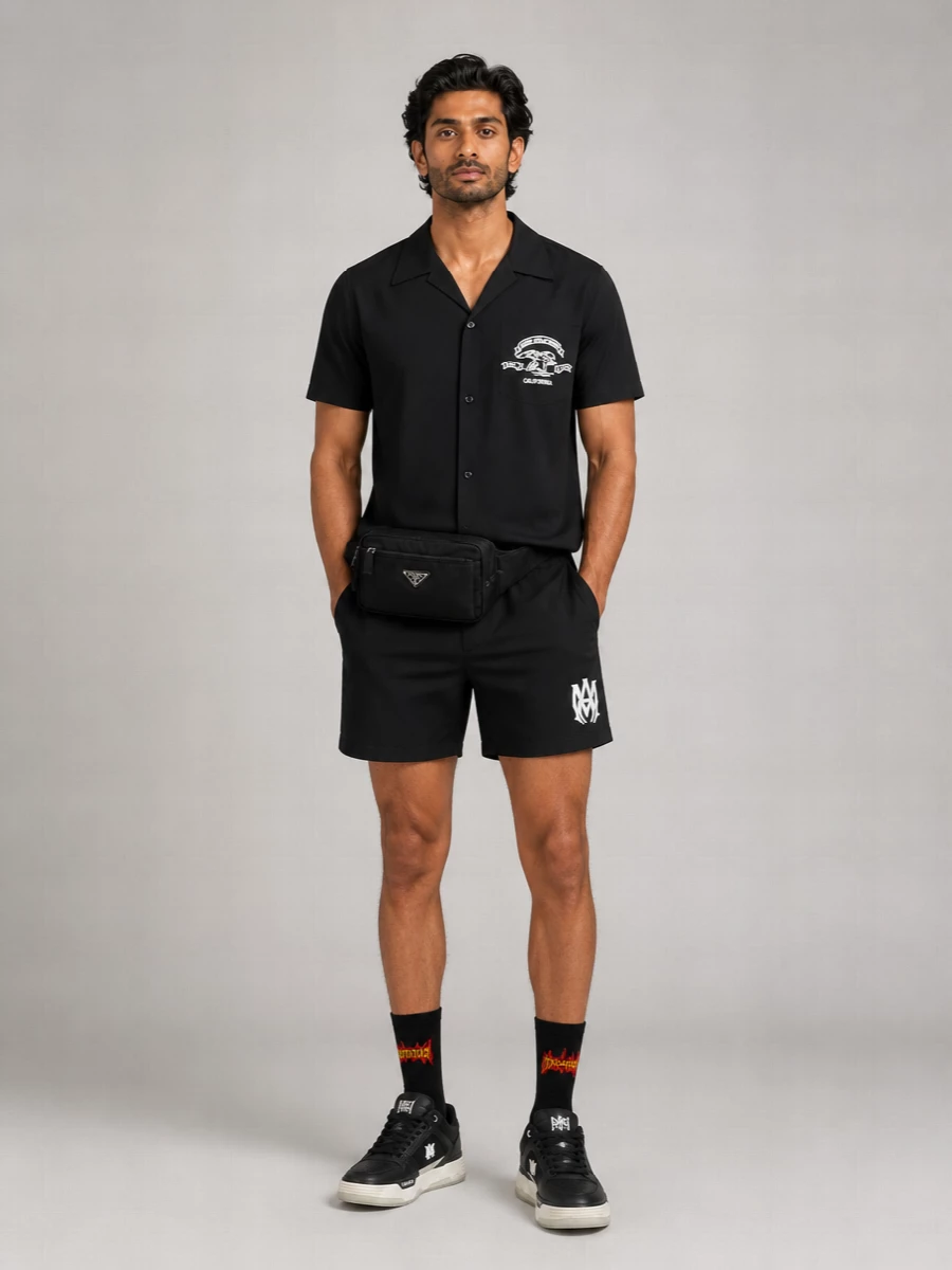 Amiri Logo-Print Swim Shorts