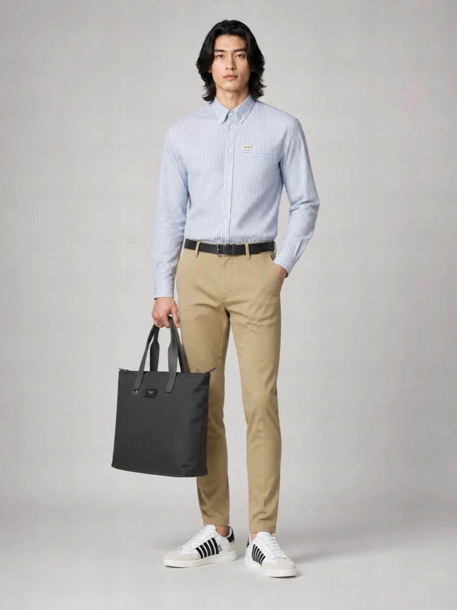 Dsquared2 Striped Button-Down Cotton Shirt