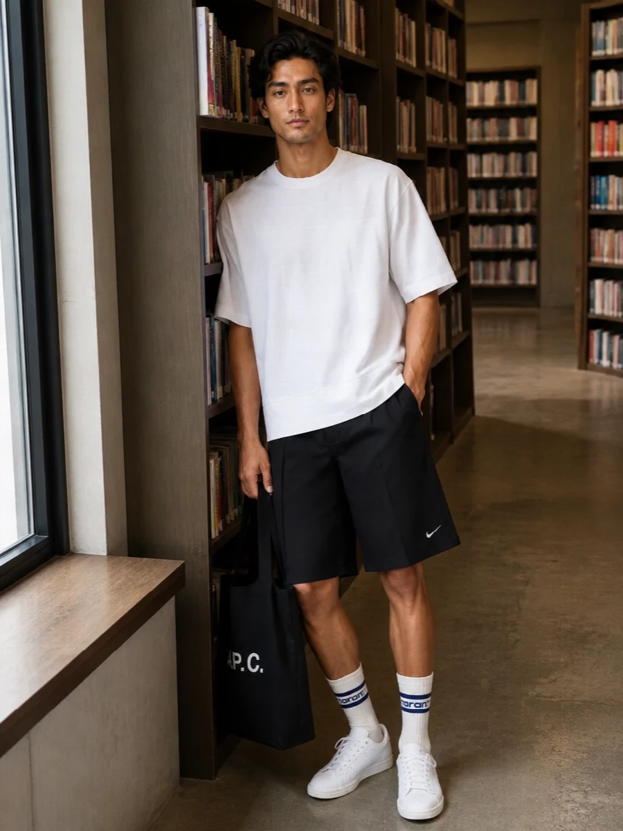 Calvin klein tee nike shorts adidas sneakers