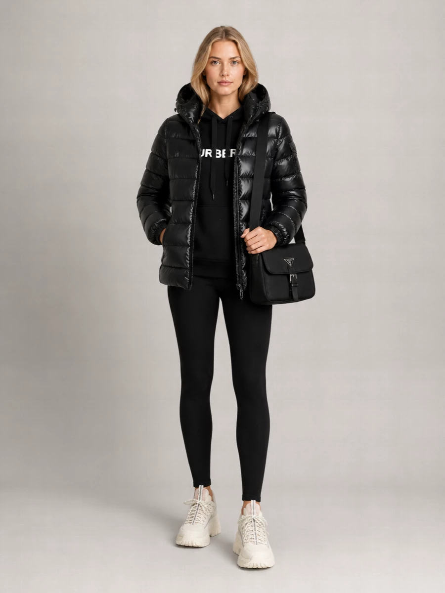 Moncler Nylon Bady Down Jacket With Hood