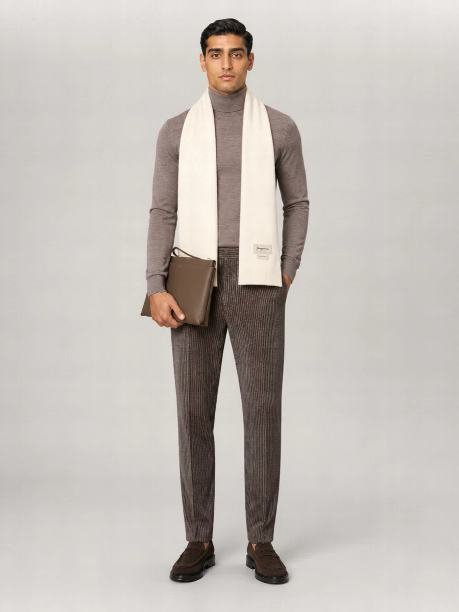 John Smedley Merino Wool Mock Neck Jumper
