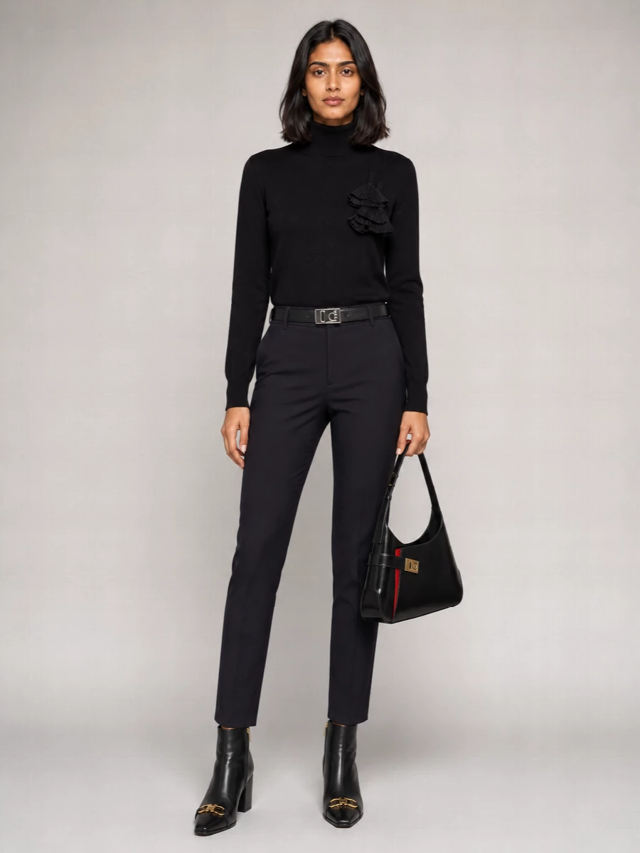 Ferragamo Wool Straight-Leg Slim-Fit Trousers