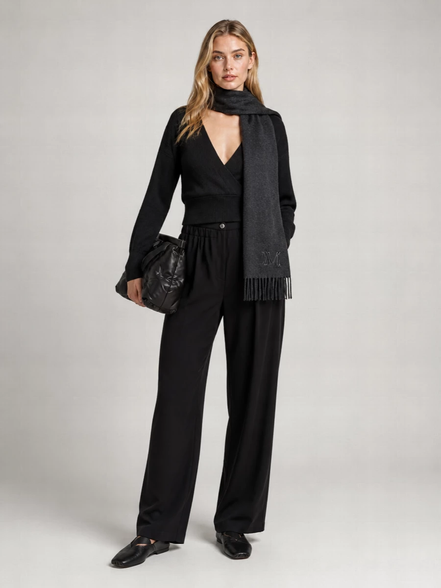 Sportmax Virgin Wool Wide-Leg Trousers