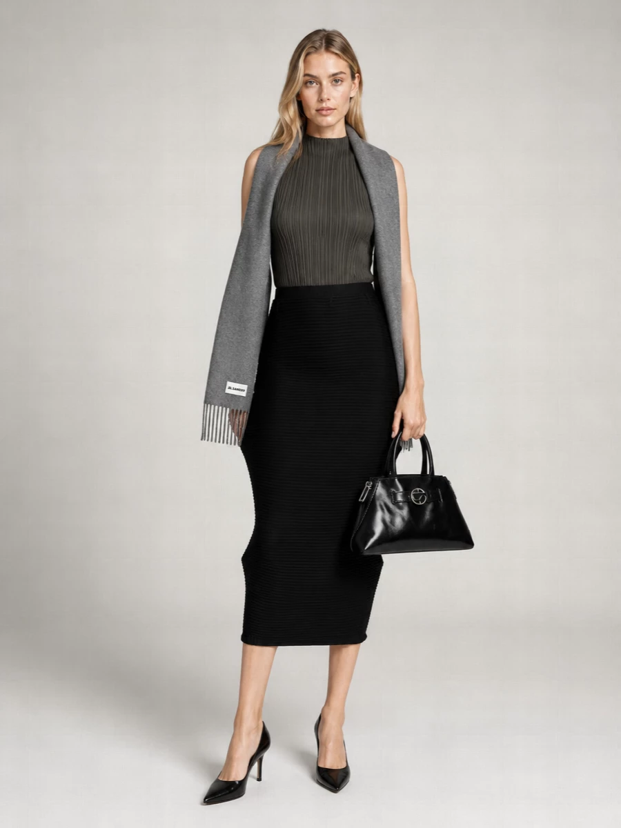 Pleats Please Issey Miyake Pleated Sleeveless High-Neck Top
