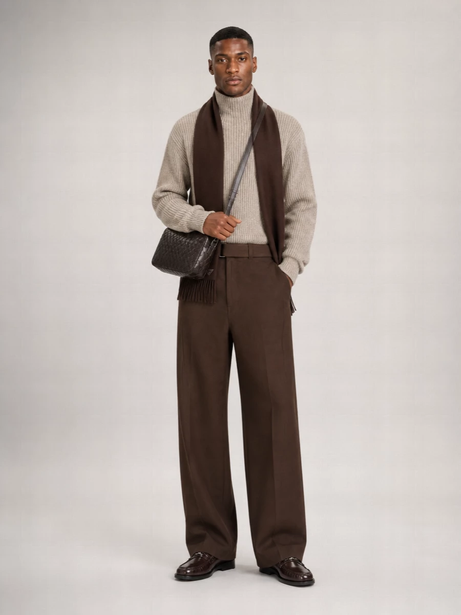 Lemaire Cotton Twill Straight-Leg Belted Trousers