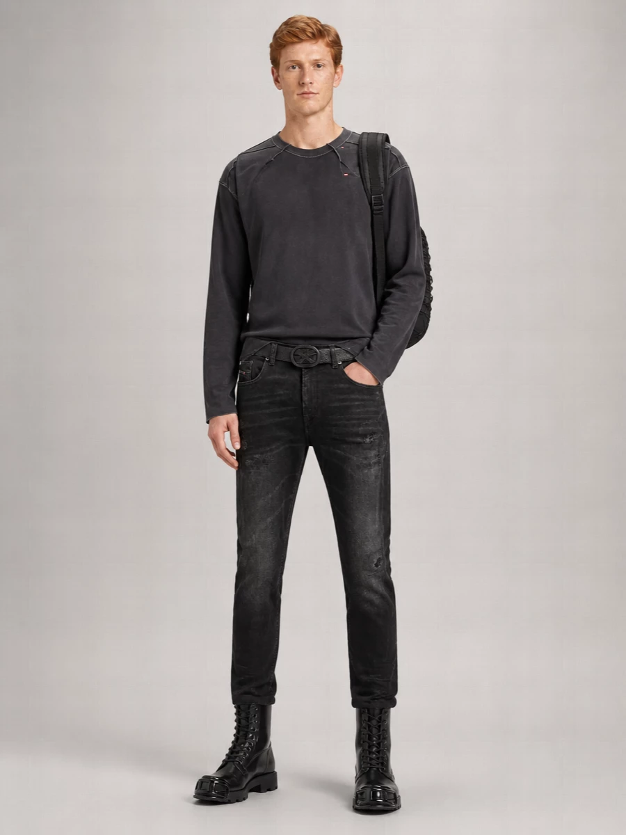 Diesel Leather Textured Belt