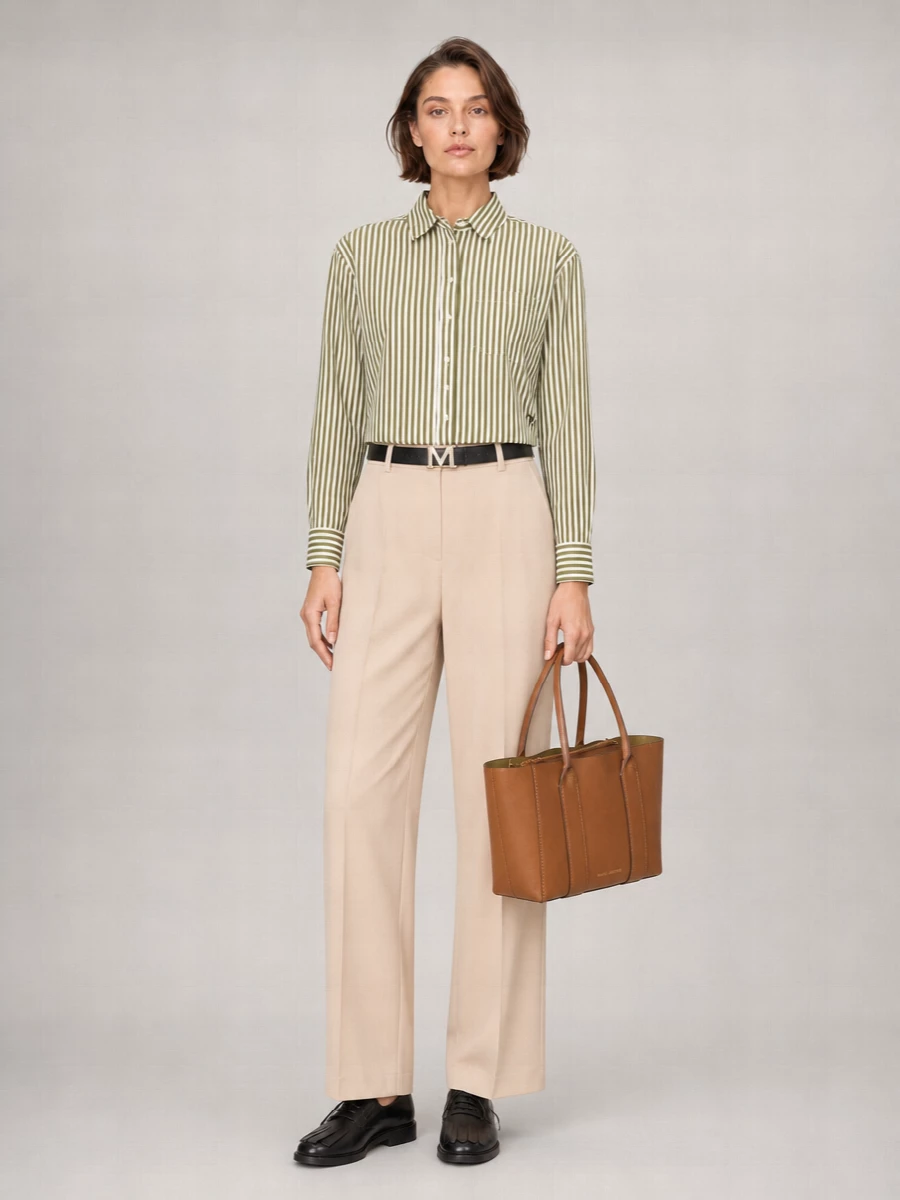 Weekend Max Mara Embroidered Cotton Poplin Shirt