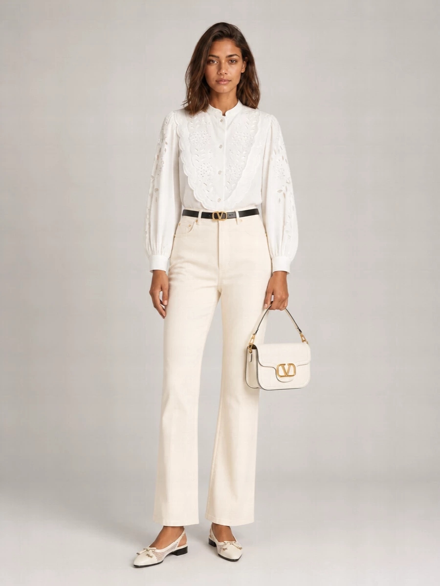 Valentino Garavani Cotton Embroidered Shirt