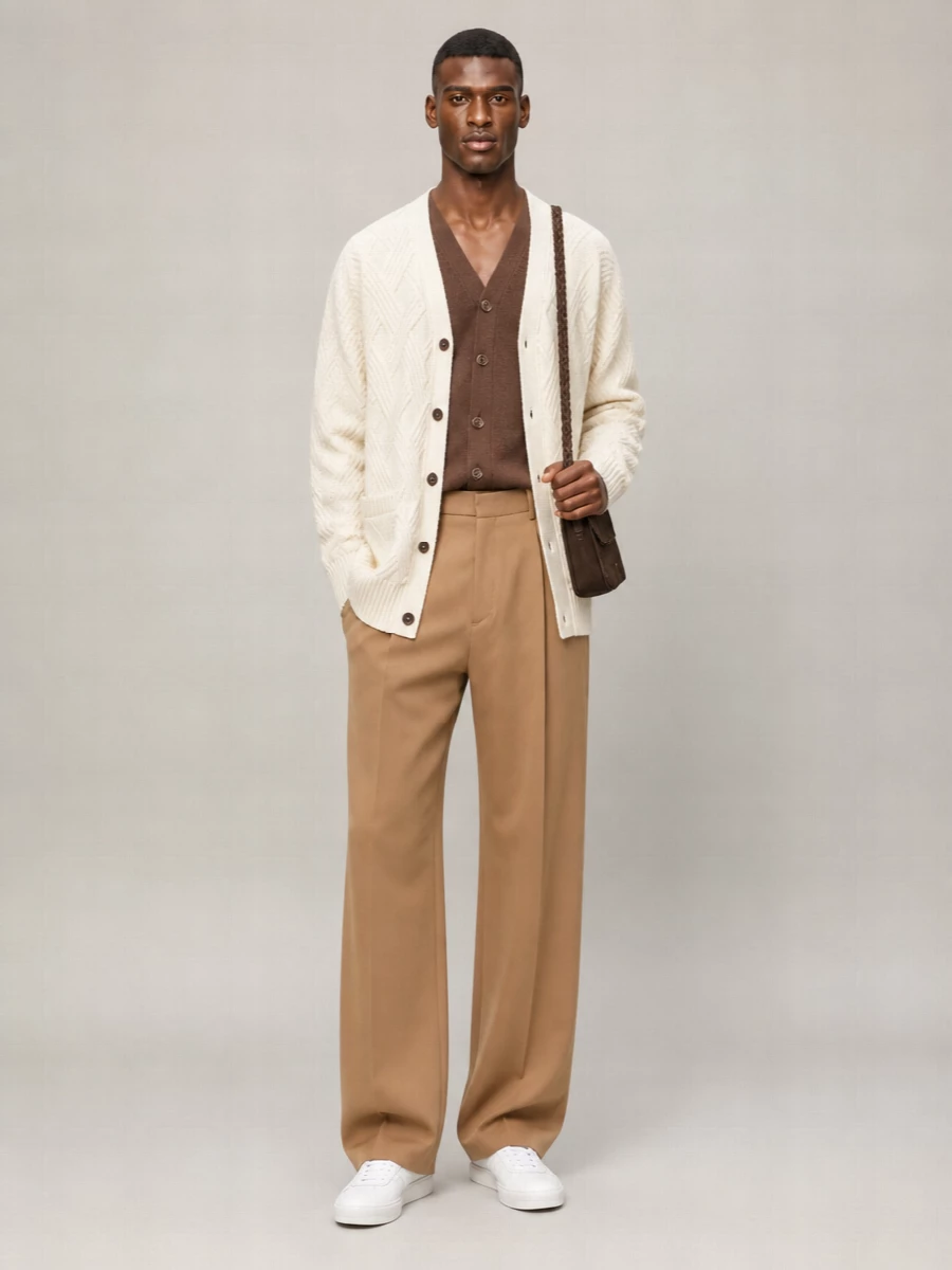 Lanvin cable-knit wool v-neck cardigan