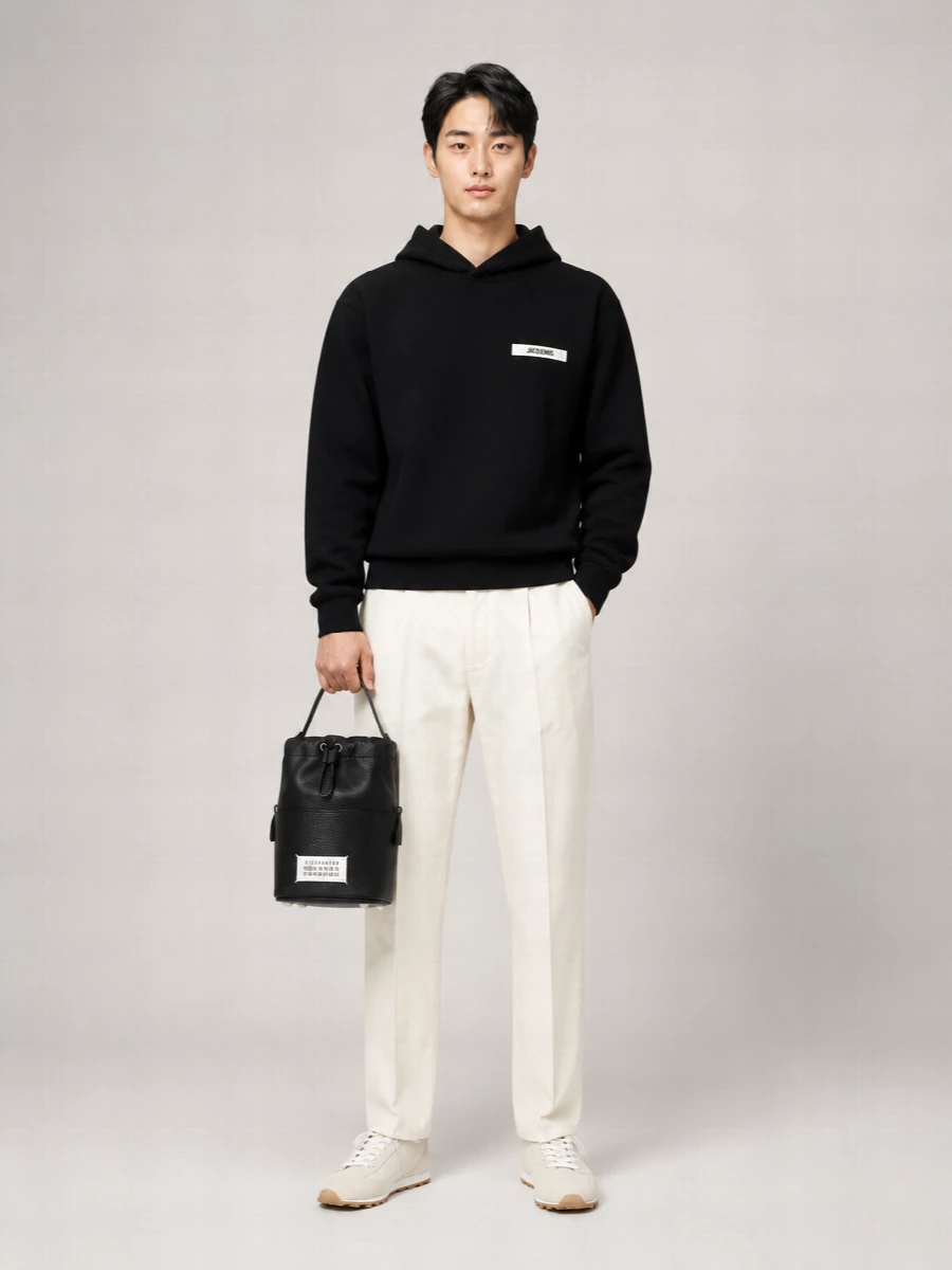Jacquemus Leather Low-Top Lace-Up Sneakers
