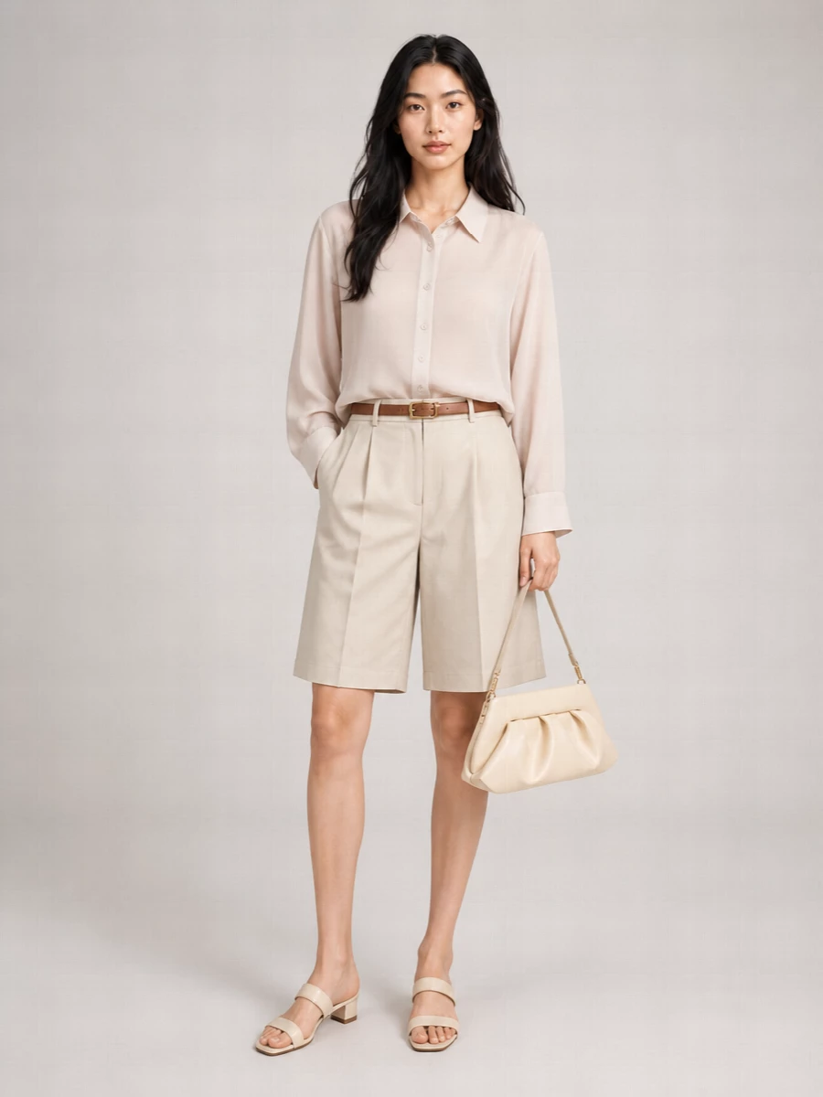 The Frankie Shop Pleated Bermuda Shorts