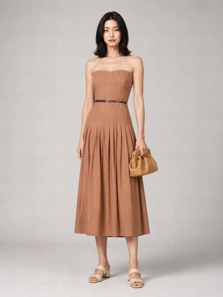 Semicouture Cotton Poplin Midi Dress