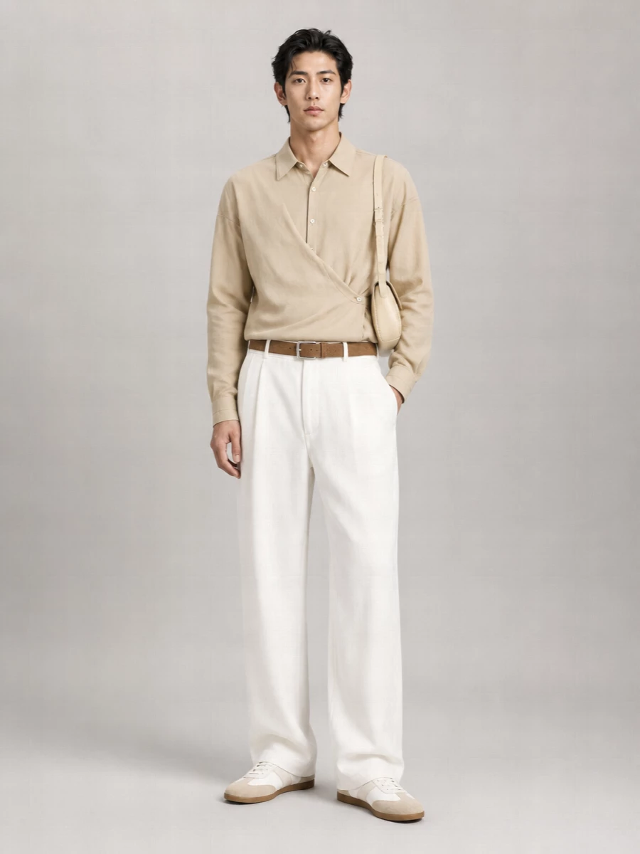 Lemaire Silk Blend Draped Shirt
