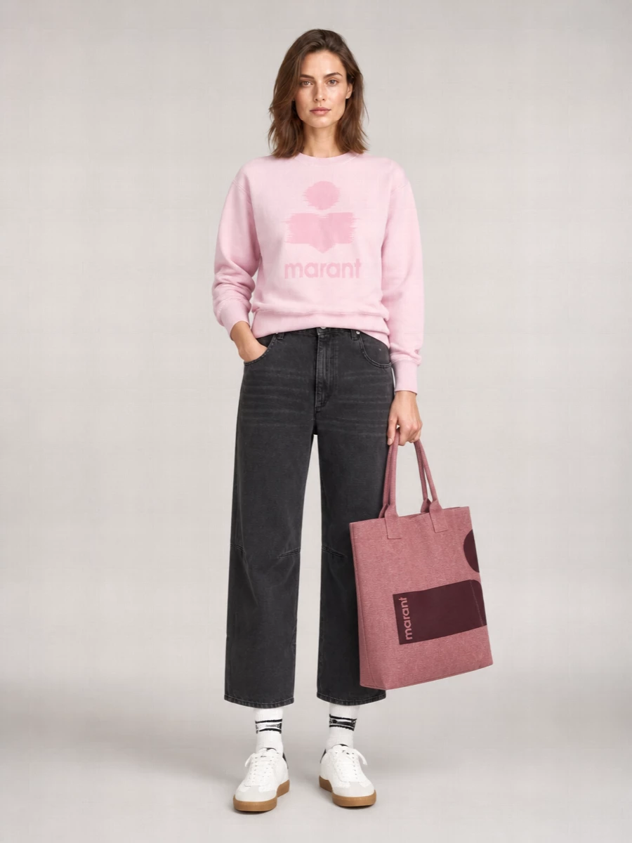 Isabel Marant Etoile Logo Print Cotton Sweatshirt