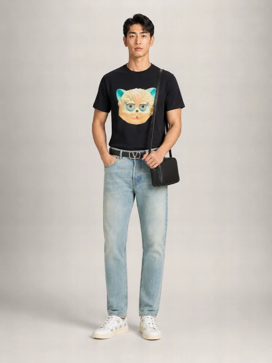 Valentino Garavani Printed Cotton Loose-Fit T-Shirt
