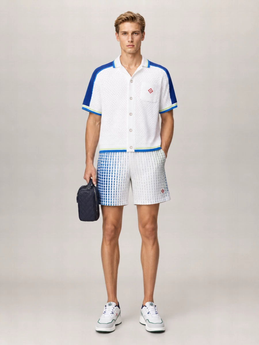 Casablanca Crochet Short-Sleeve Shirt