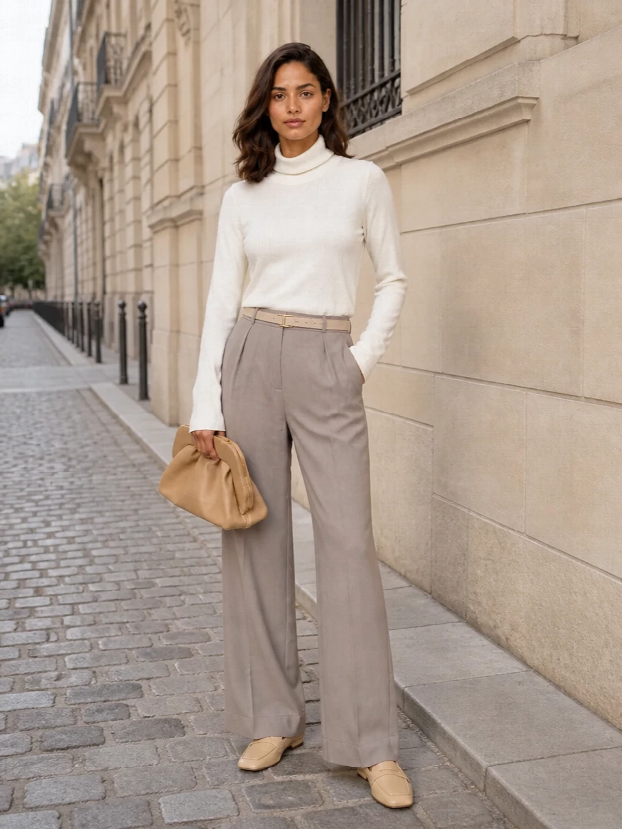 Calvin klein wide leg trousers toteme knit