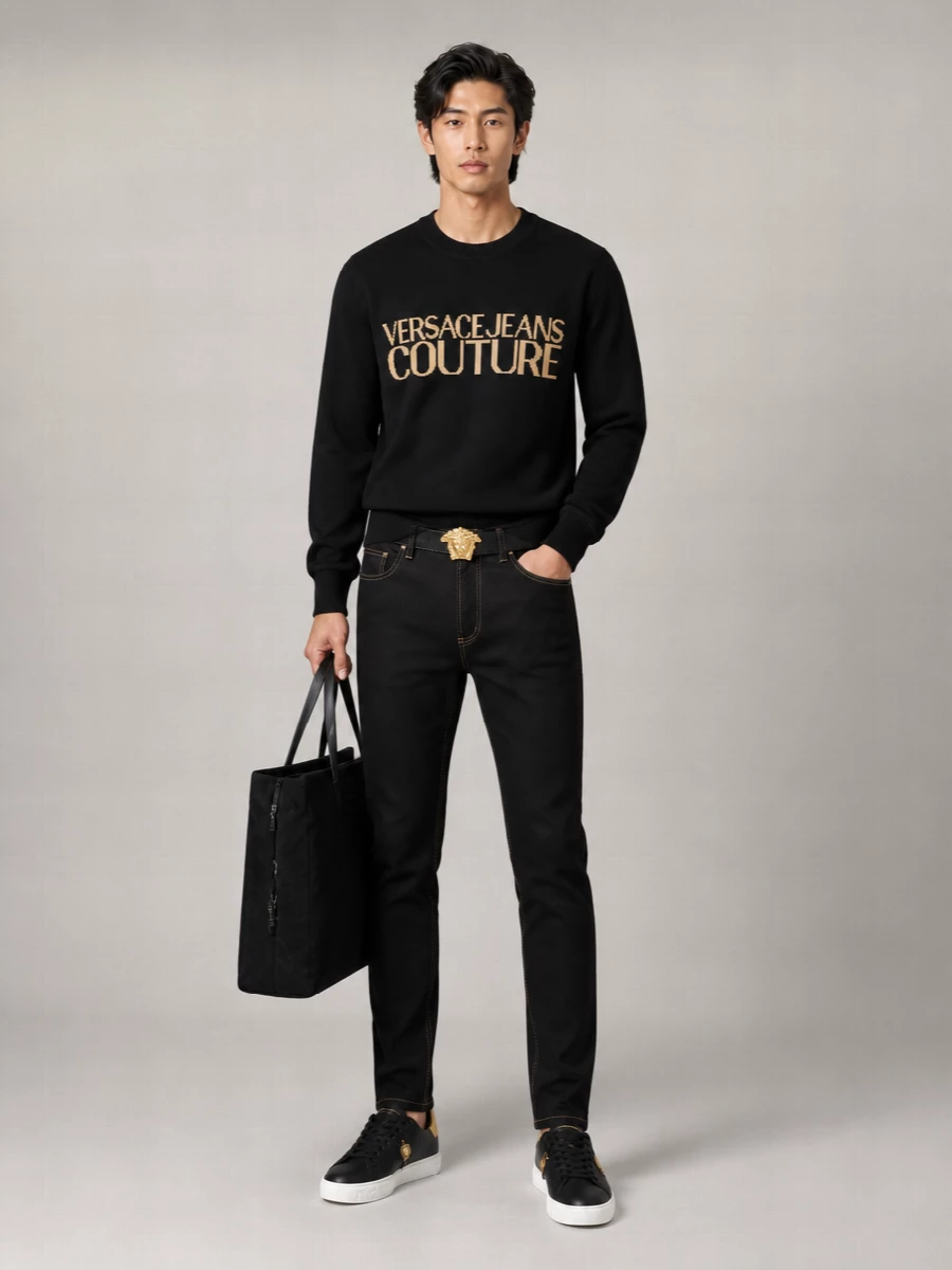 Versace Jeans Couture Logo-Print Jumper