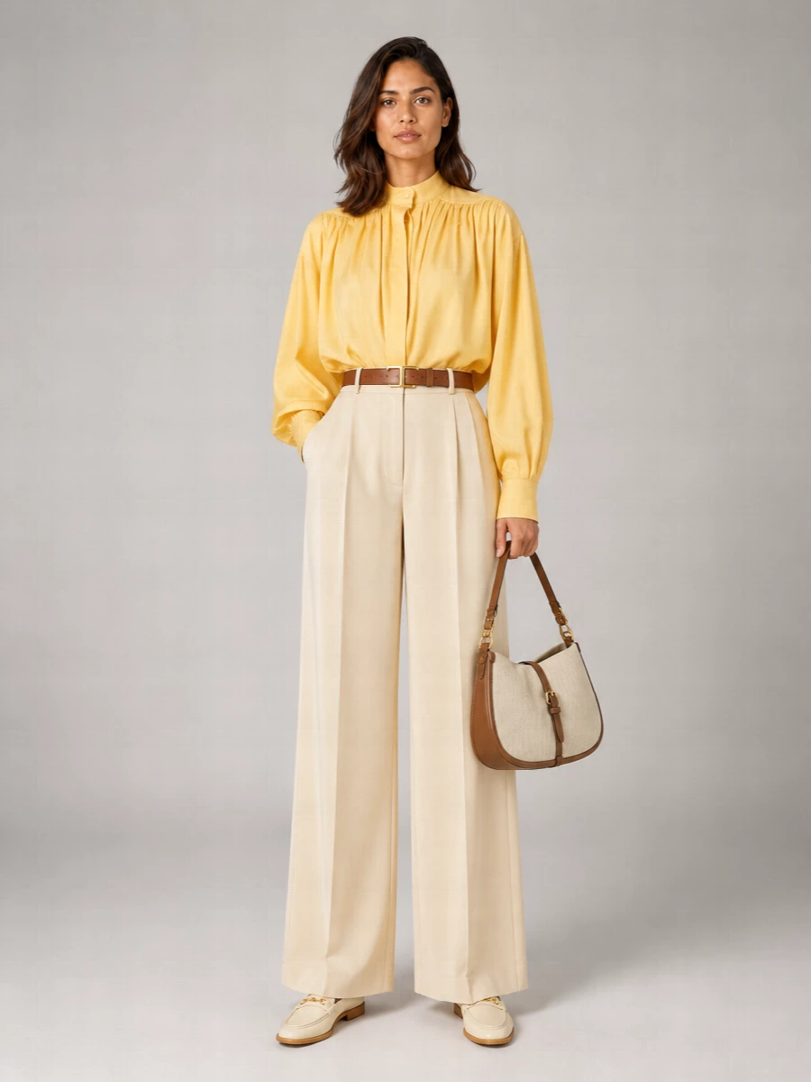 Etro High-Rise Pleated Wide-Leg Trousers